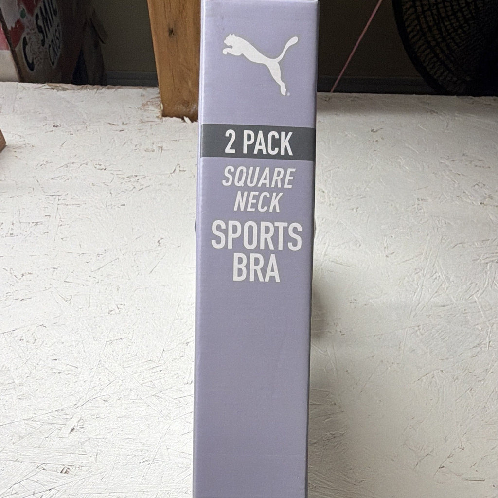 PUMA DryCell 2-Pack Seamless Square Neck Sports Bra Moisture Wicking XL