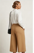 DKNY Tan Wide-Leg Cropped Pants Size 12