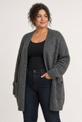 NWT Old Navy 4X Charcoal Grey Marl Open Front Cardigan