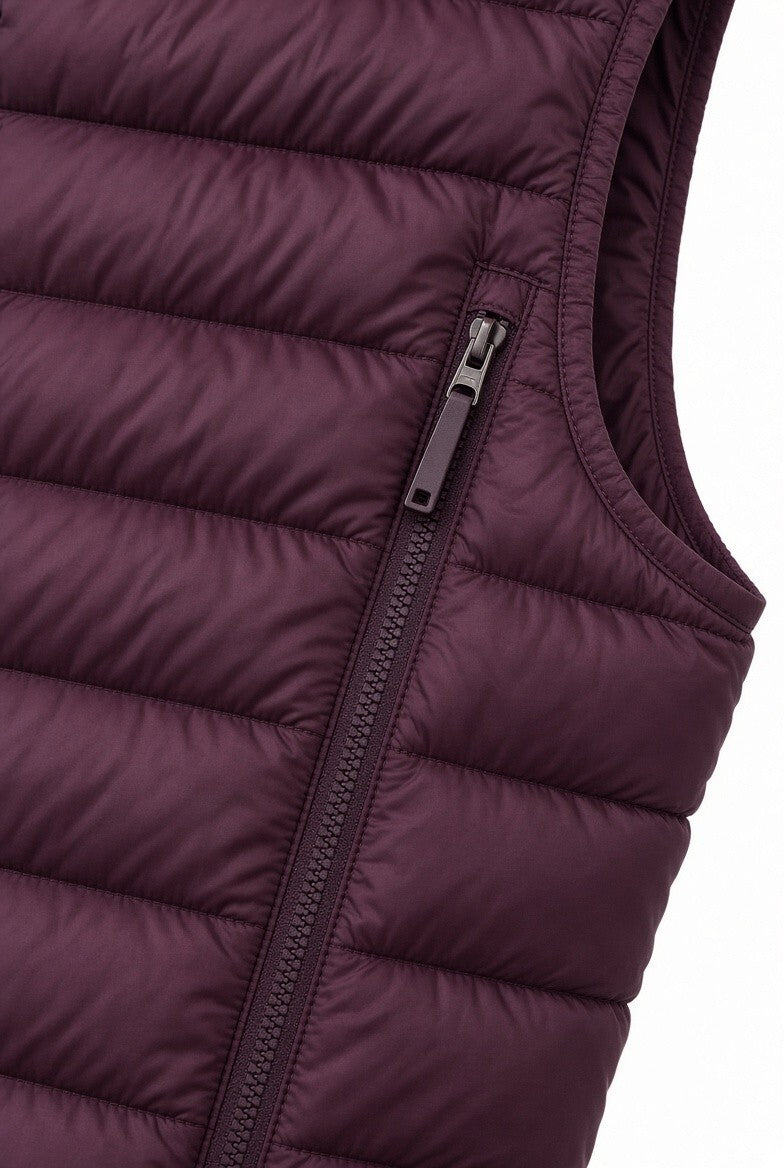 32 Degrees Heat Dark Purple Puffer Vest Size XS