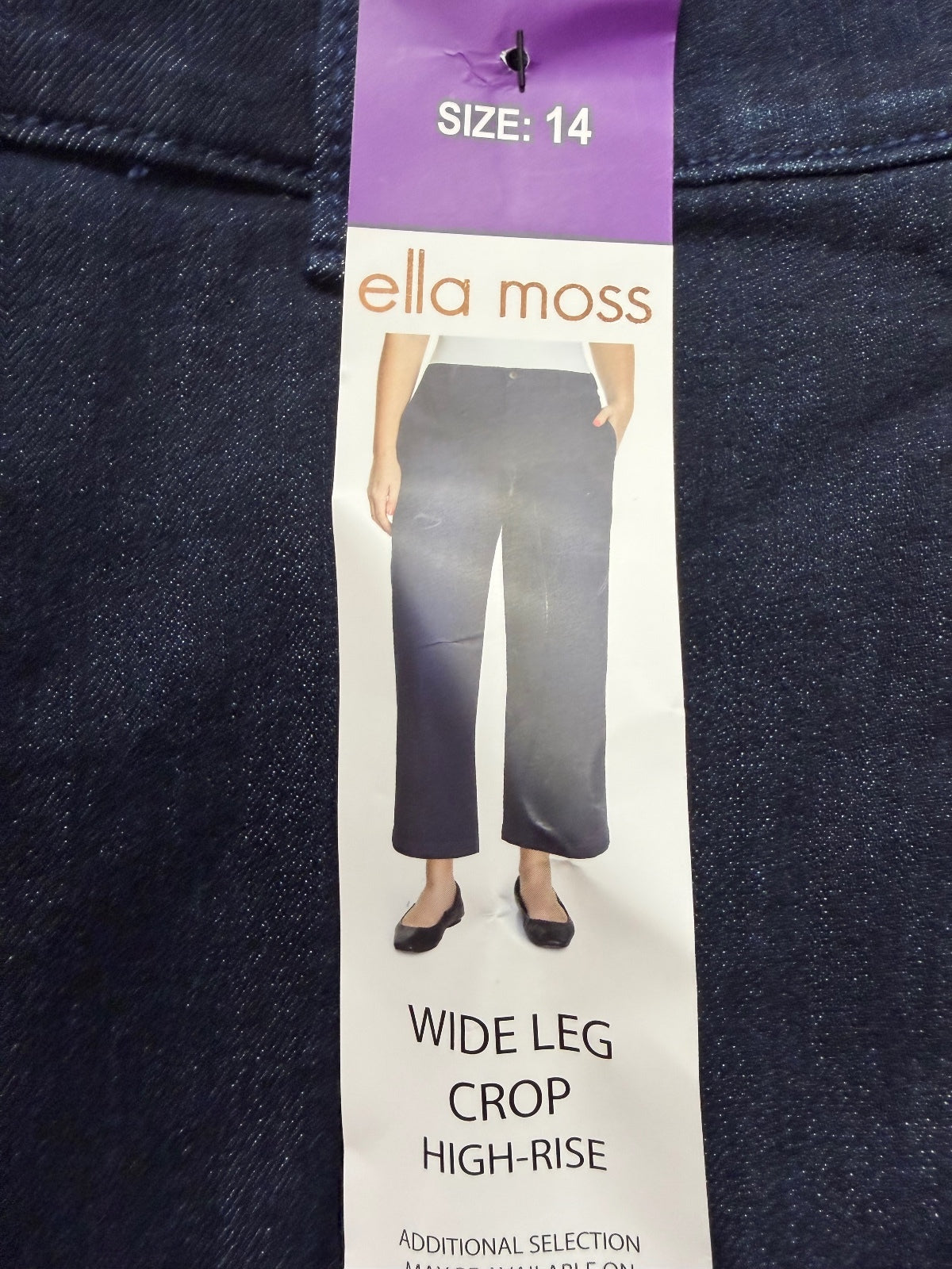 NWT Ella Moss Wide Leg Crop High-Rise Size 14