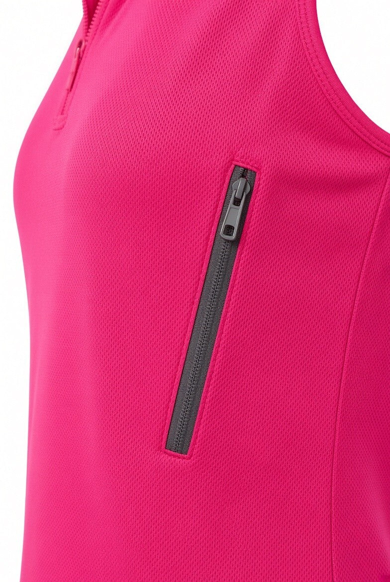 Mondetta Active Half-Zip Sleeveless Top – Women’s XL, Pink