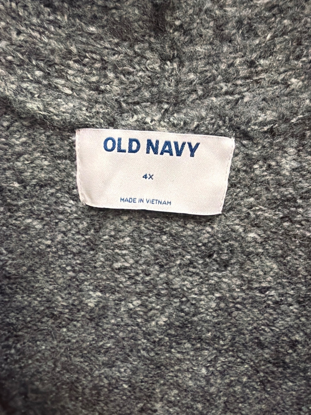 NWT Old Navy 4X Charcoal Grey Marl Open Front Cardigan
