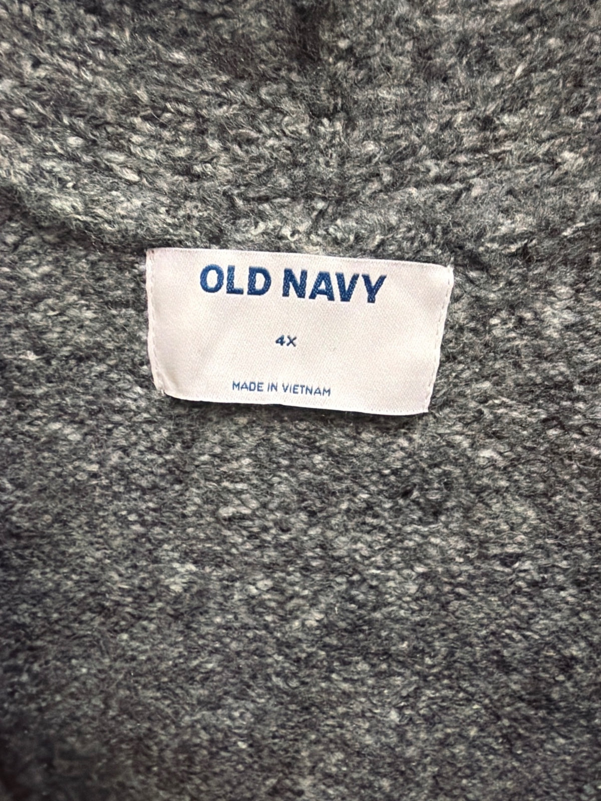 NWT Old Navy 4X Charcoal Grey Marl Open Front Cardigan