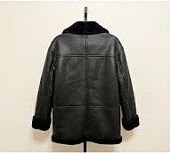 Rebecca Minkoff Black Faux Leather Shearling Jac
