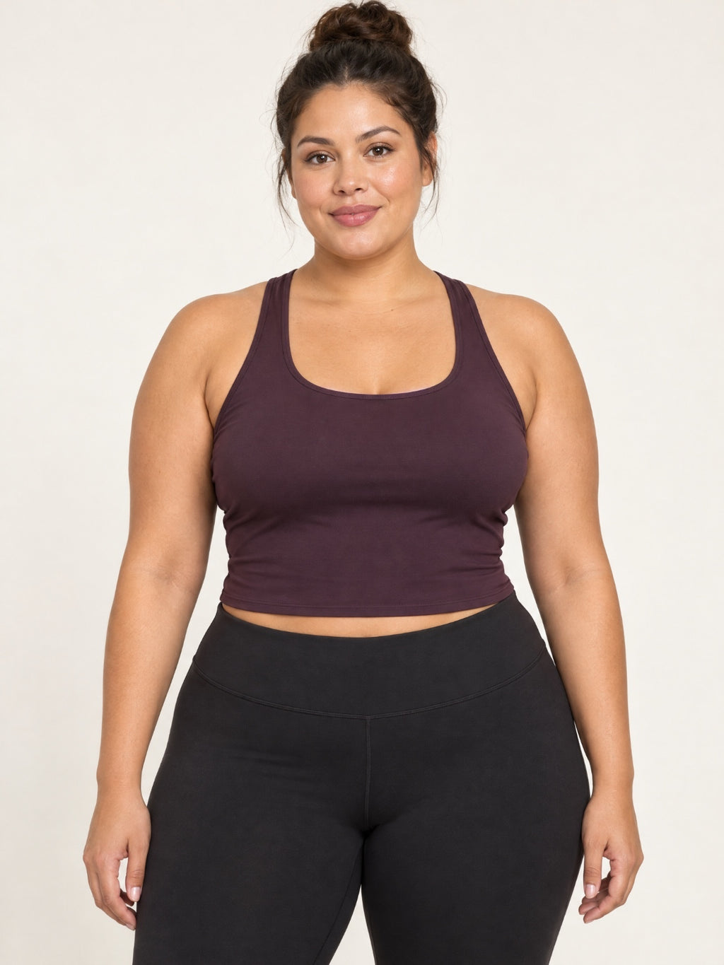 Fabletics Dark Red Racerback Cropped Tank Top Women’s XX