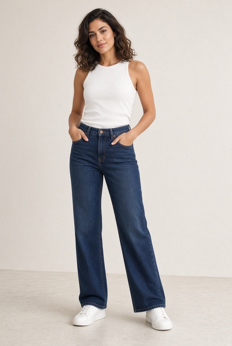 NWT Jachs Girlfriend Dark Blue Jeans Size 8