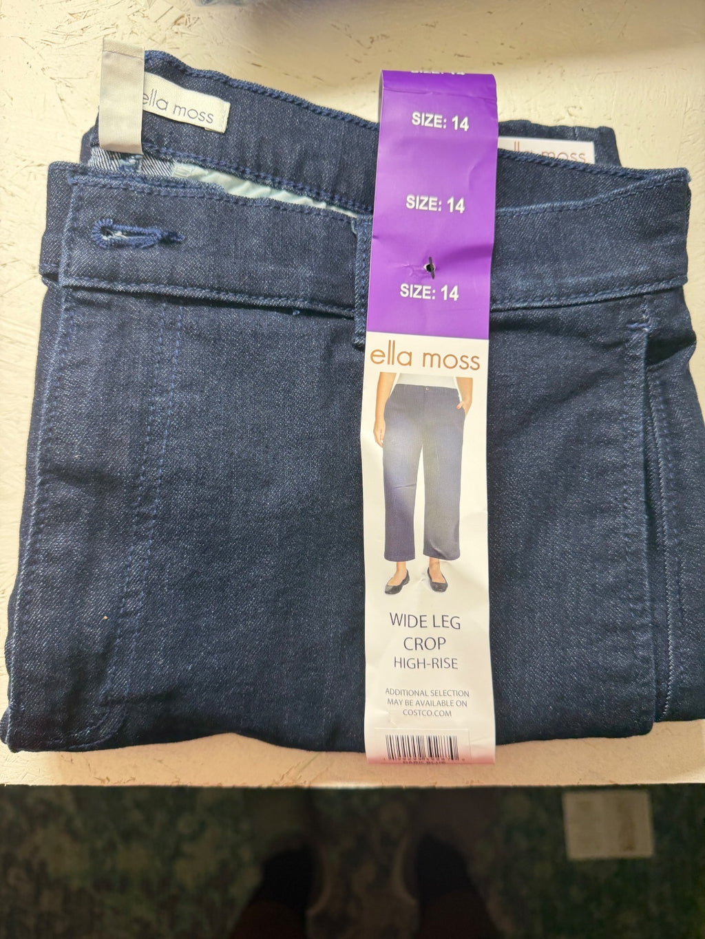 NWT Ella Moss Wide Leg Crop High-Rise Size 14
