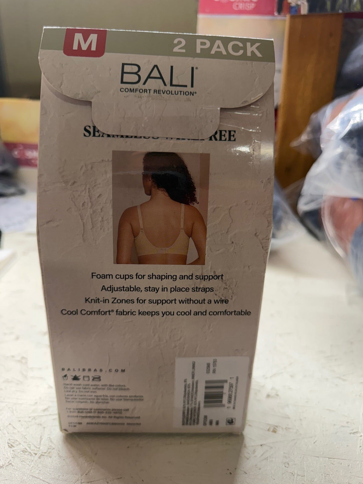 Bali Comfort Revolution Seamless Wirefree Bra 2-Pack Size M