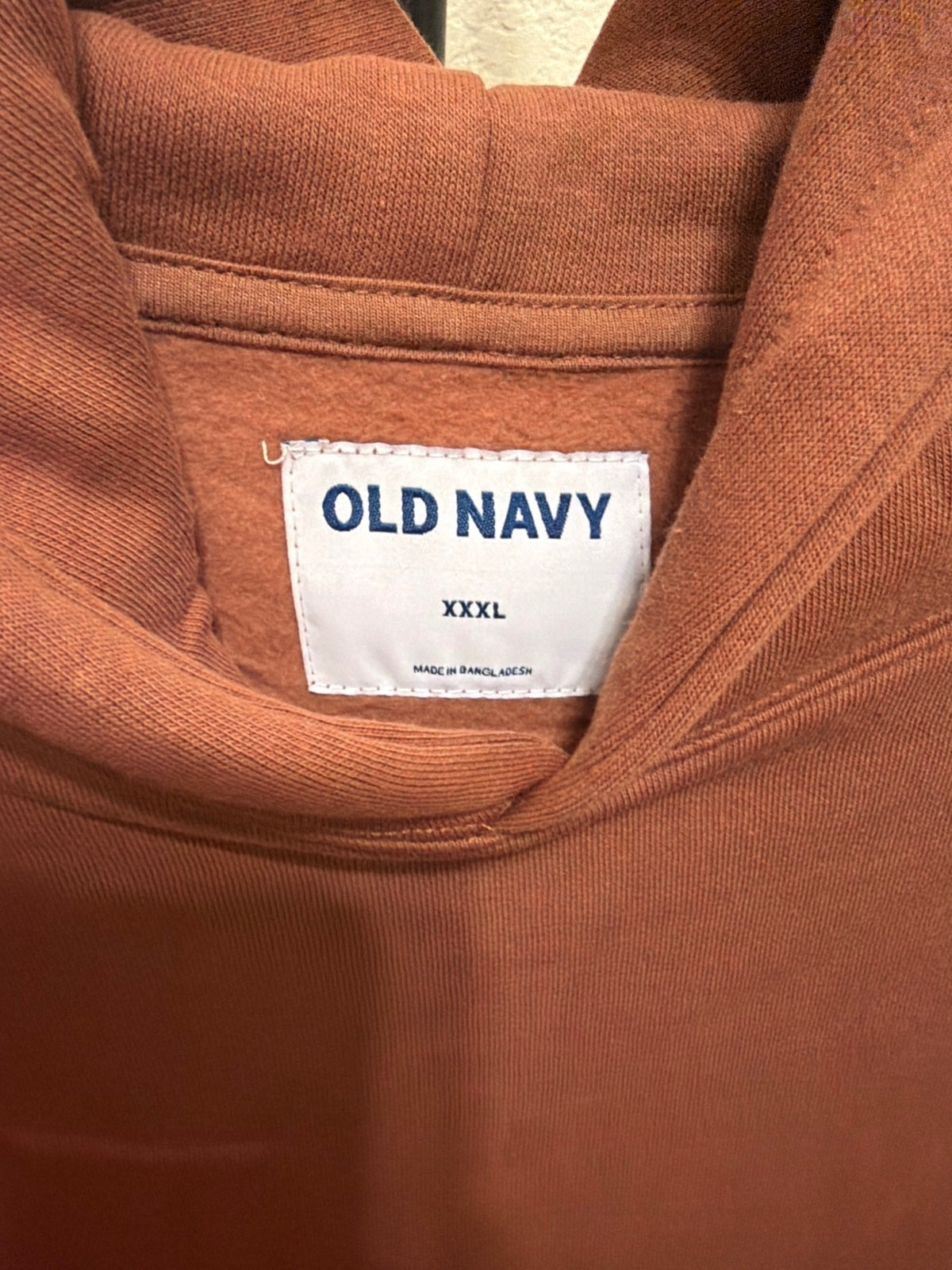 Old Navy XXXL Terracotta Rust Pullover Hoodie Description