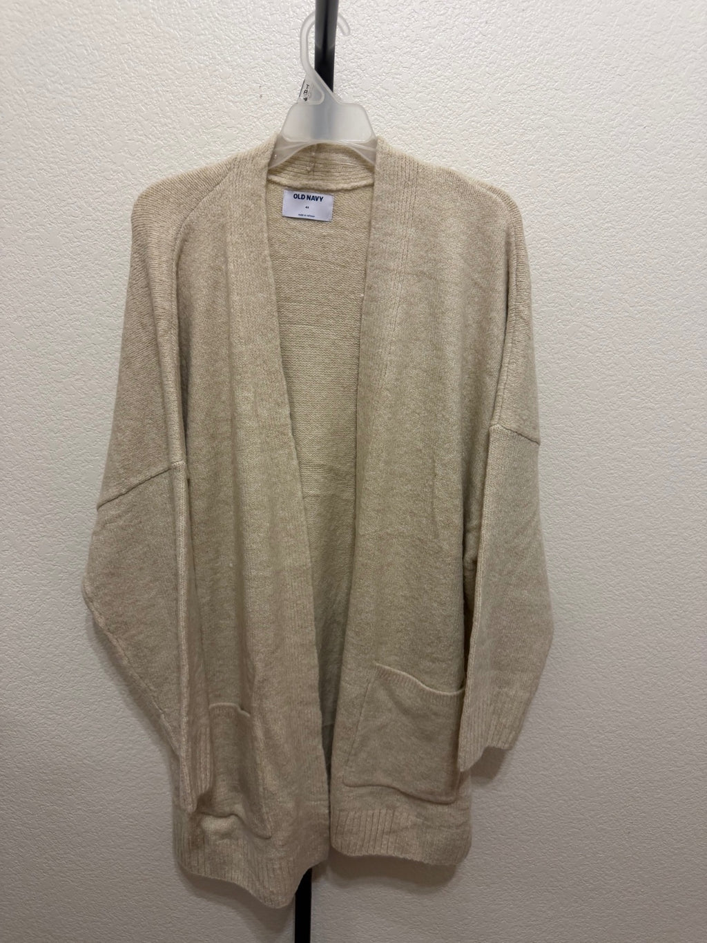 NWT Old Navy 4X Cream Oatmeal Open Front Cardigan