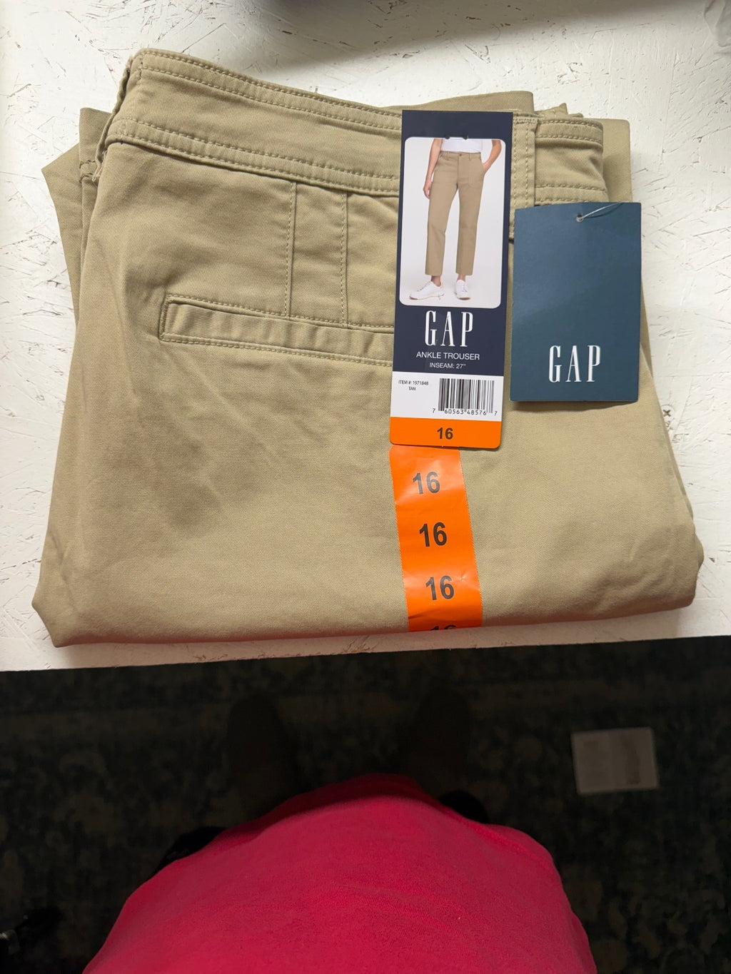 GAP Tan Ankle Trouser Pants Size 16
