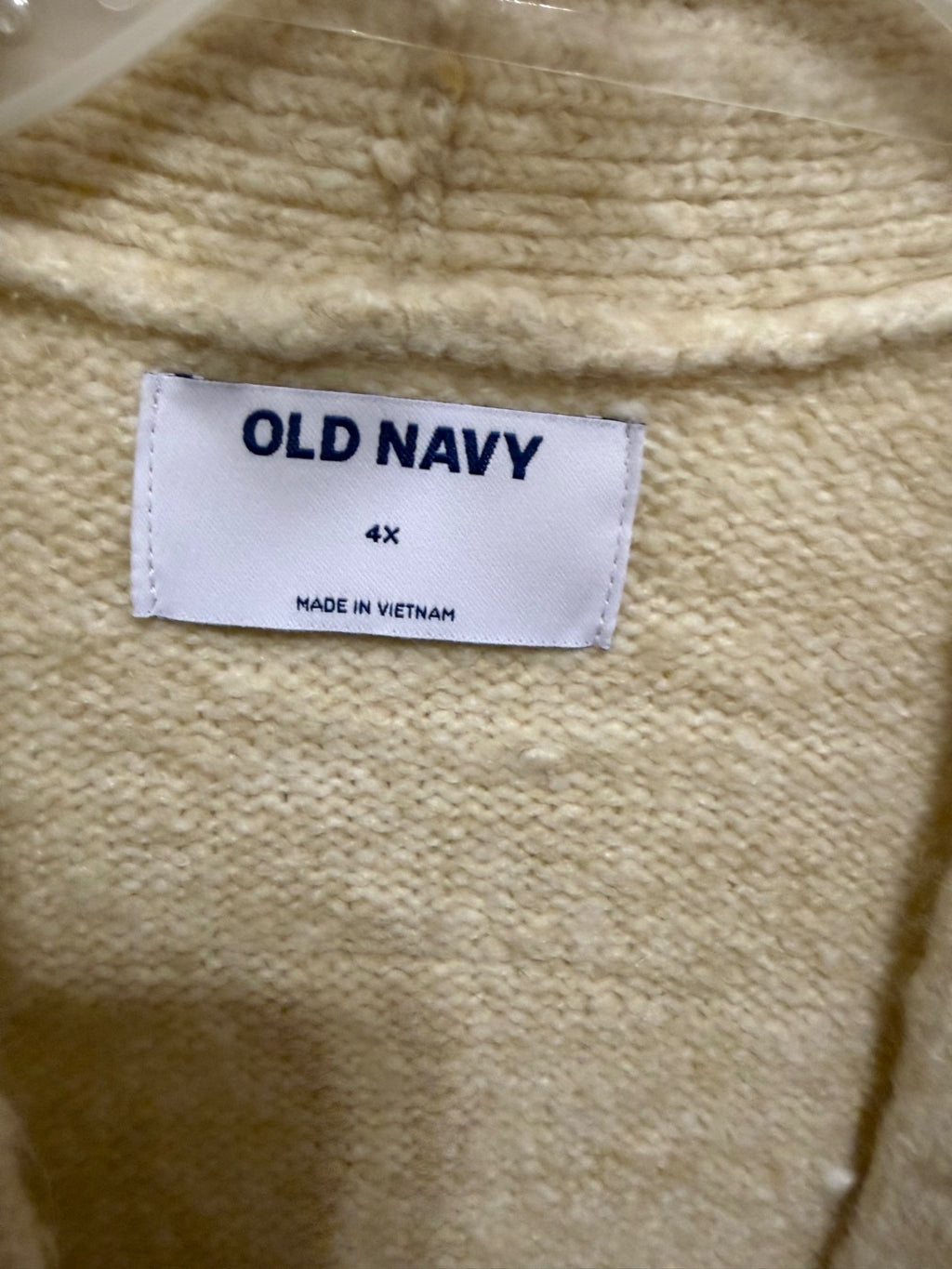 NWT Old Navy 4X Cream Oatmeal Open Front Cardigan
