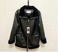 Rebecca Minkoff Black Faux Leather Shearling Jac