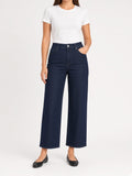 Ella Moss Wide Leg Crop High Rise Jeans Dark Blue Sz 14 NWT