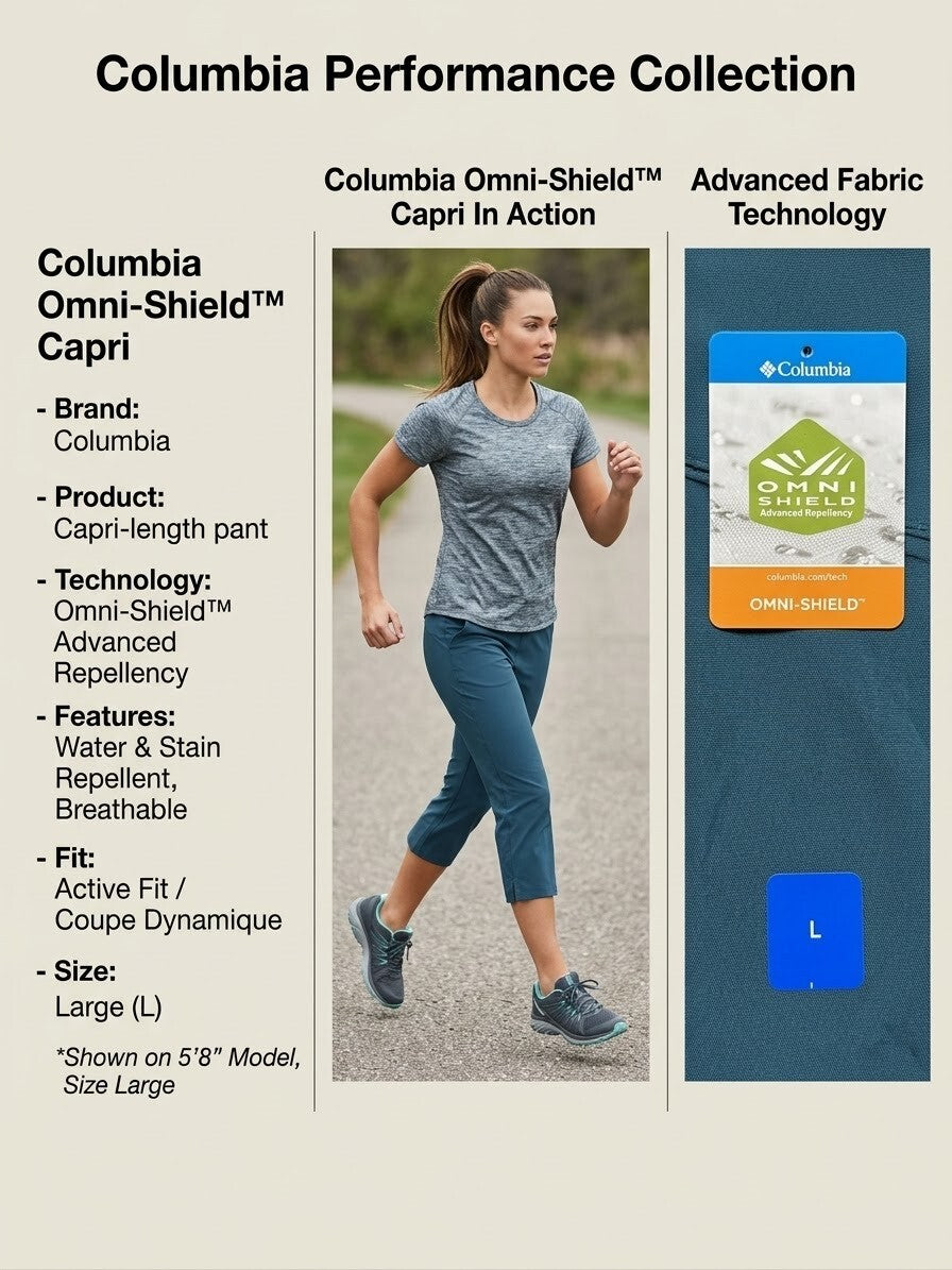 Columbia Omni-Shield Capri Pants Size L