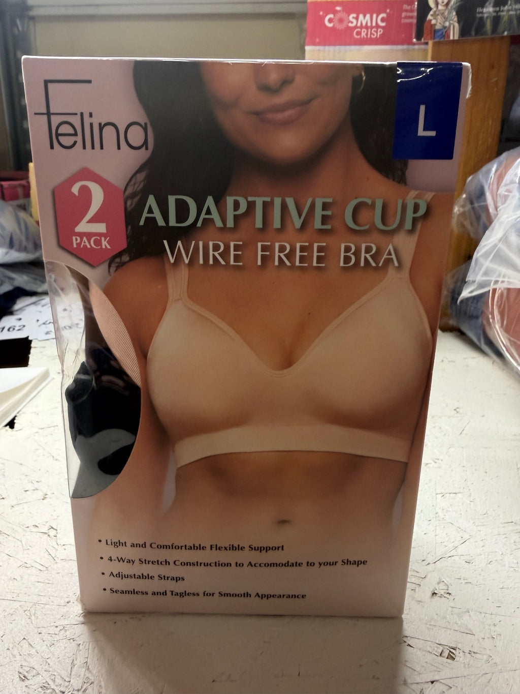 Felina Adaptive Cup Wire Free Bra Seamless Lightly Lined