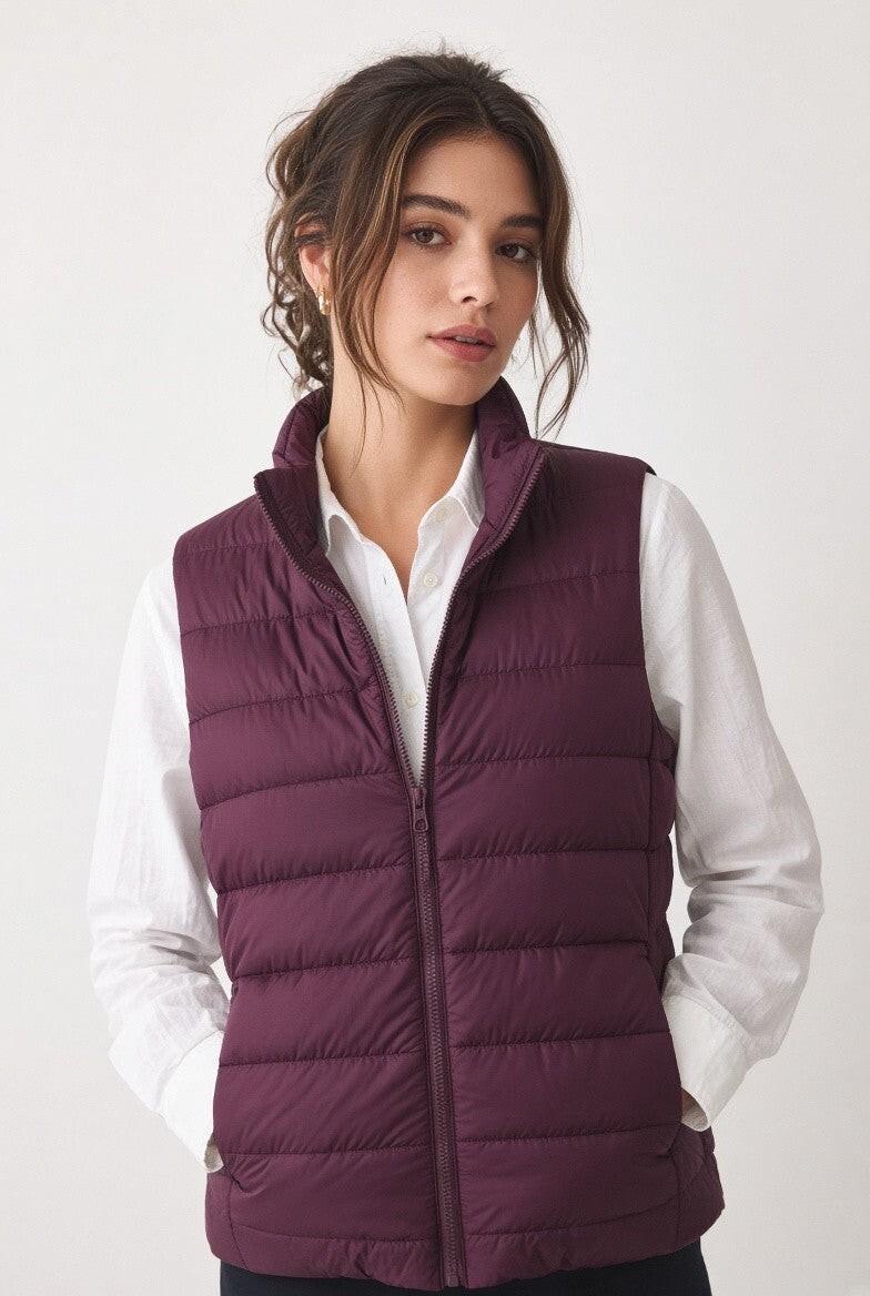 32 Degrees Heat Dark Purple Puffer Vest Size XS