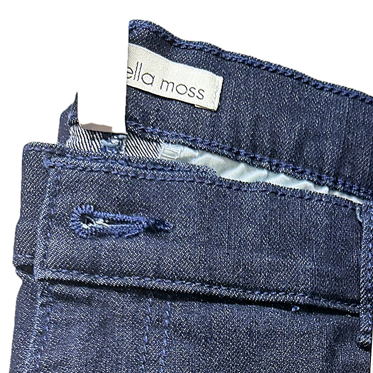 Ella Moss Wide Leg Crop High Rise Jeans Dark Blue Sz 14 NWT