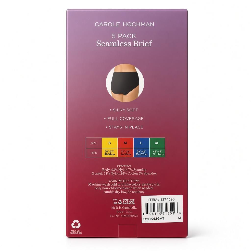 Carole Hochman Seamless Brief – 5 Pack